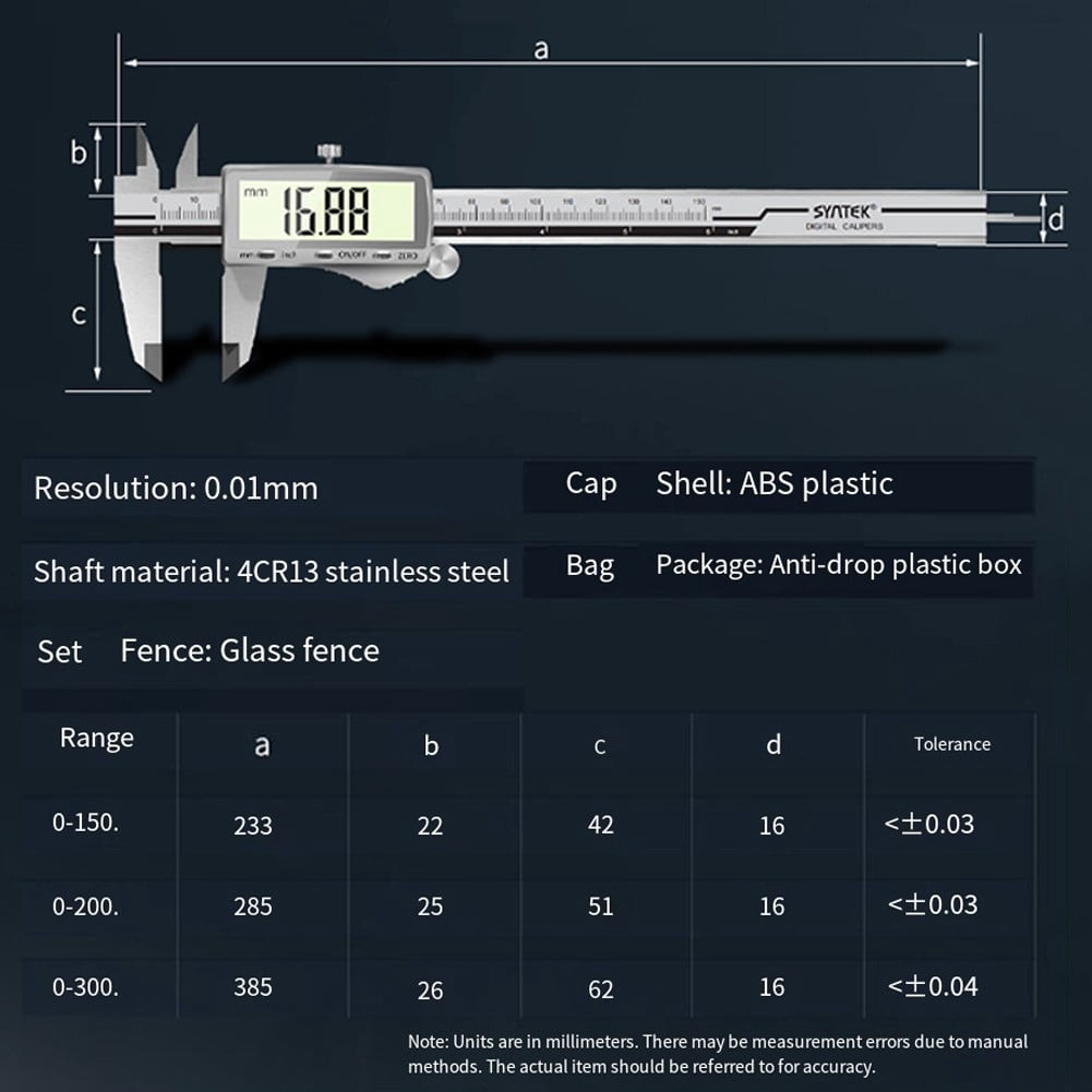 yaaqii Rechargeable Vernier Digital Caliper High for Precision Jewelry Depth Gauge