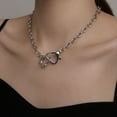 thumbnail image 6 of SIEYIO Heart Pendant Necklace Elegant Heart Handcuffs Necklaces Simple Clavicle Chain, 6 of 10