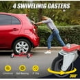 thumbnail image 4 of Ladcaser 4 Pack Wheel Dolly Car Skates 1500 lb. Vehicle Positioning Hydraulic Tire Jack Car RV Trailer Dolly with Foot Pedal, 4 of 5