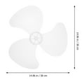 thumbnail image 2 of White Plastic Fan Blades for Electric Fan Replacement 14 or 16 Inch Stand Up or Table Fan, 2 of 8