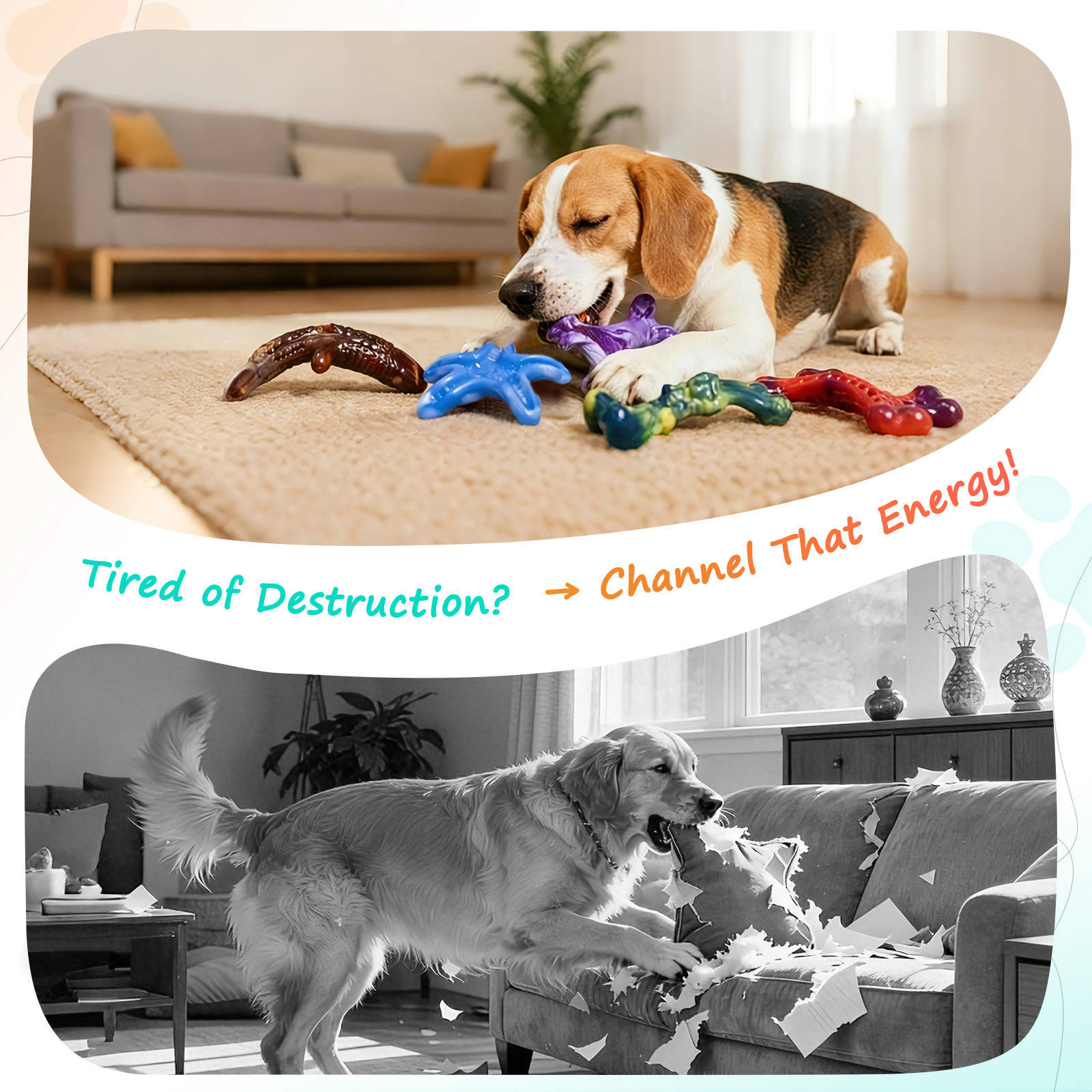 Aelflane 5-Pack Dog Toys for Aggressive Chewers photo 3
