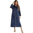 thumbnail image 5 of Peignoir en Molleton Peluche à Fermeture Éclair pour Femme, à Capuche, Chaud, Long, Robe de Chambre, Hiver, Confortable, Fermeture Éclair, Chaise Longue, Vêtement de Nuit, Déshabillé, Tenue d'Intérieur, Chemise de Nuit, 5 of 5