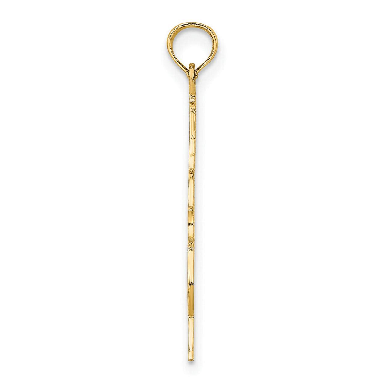 FJC Finejewelers 14k Yellow Gold Upright Bass Polish Engraved Charm