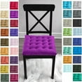 thumbnail image 3 of My Infinity Store 16" Plush Square Tufted Chair Pad/Cushions Tie-Backs (Violet, 1 Piece), 3 of 5