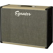 Angle View: Egnater Tourmaster 212X 2x12 Guitar Extension Cabinet Black and Beige