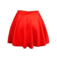 thumbnail image 3 of J. METHOD Women’s Skater Skirt Elastic Waist Casual Mini Flared Swing Pleated Skirts Made in USA NEWSK06 Orange Red M, 3 of 6