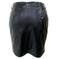 thumbnail image 6 of Women's Plus Size Skinny PU Leather V Waist Mini Pencil Skirts With Split plus Size Jean Skirt Womens Leather Skirt Leather Pencil Skirt Linen Skirts for Women Bathing Suit Skirt Cover up Womens Denim, 6 of 7