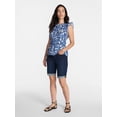 thumbnail image 3 of Time and Tru Women's Sleeveless Smocked Top with Ruffle Trim, Sizes XS-XXXL, 3 of 6