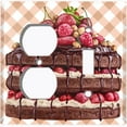 thumbnail image 6 of Metal Light Switch Plate Cover Elegant Chocolate Cake Desserts CAK001, 6 of 16