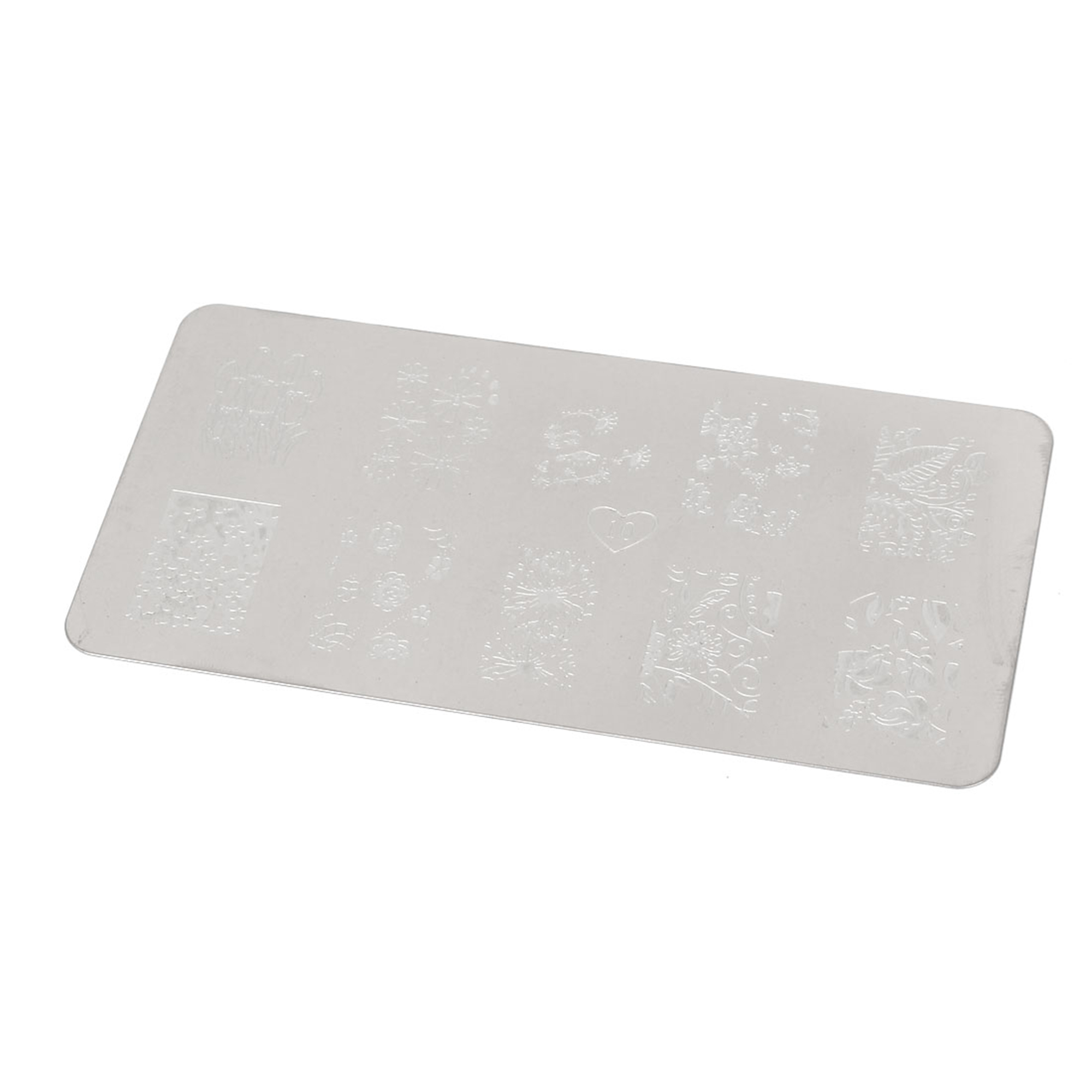 Unique Bargains Fingernails Flower Printed Stencil Template Painted Plate Nails Tool