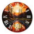 thumbnail image 4 of Designart "Power Lines formd Connections IV" Abstract Oversized Wall Clock, 4 of 5