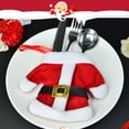 thumbnail image 1 of 6 piezas Navidad Santa Claus pantalones cubiertos bolsas cubiertas Navidad vajilla decoración Wdftyju Para estrenar, 1 of 6