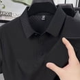 thumbnail image 5 of CCRFTGI Mens Polo Shirt Short Sleeve Wearbreeze 3 Buttons Classic Quick Dry Collared Textured Pullover Shirt Performance Golf T Shirts for Casual Work Athletic Black XL, 5 of 5