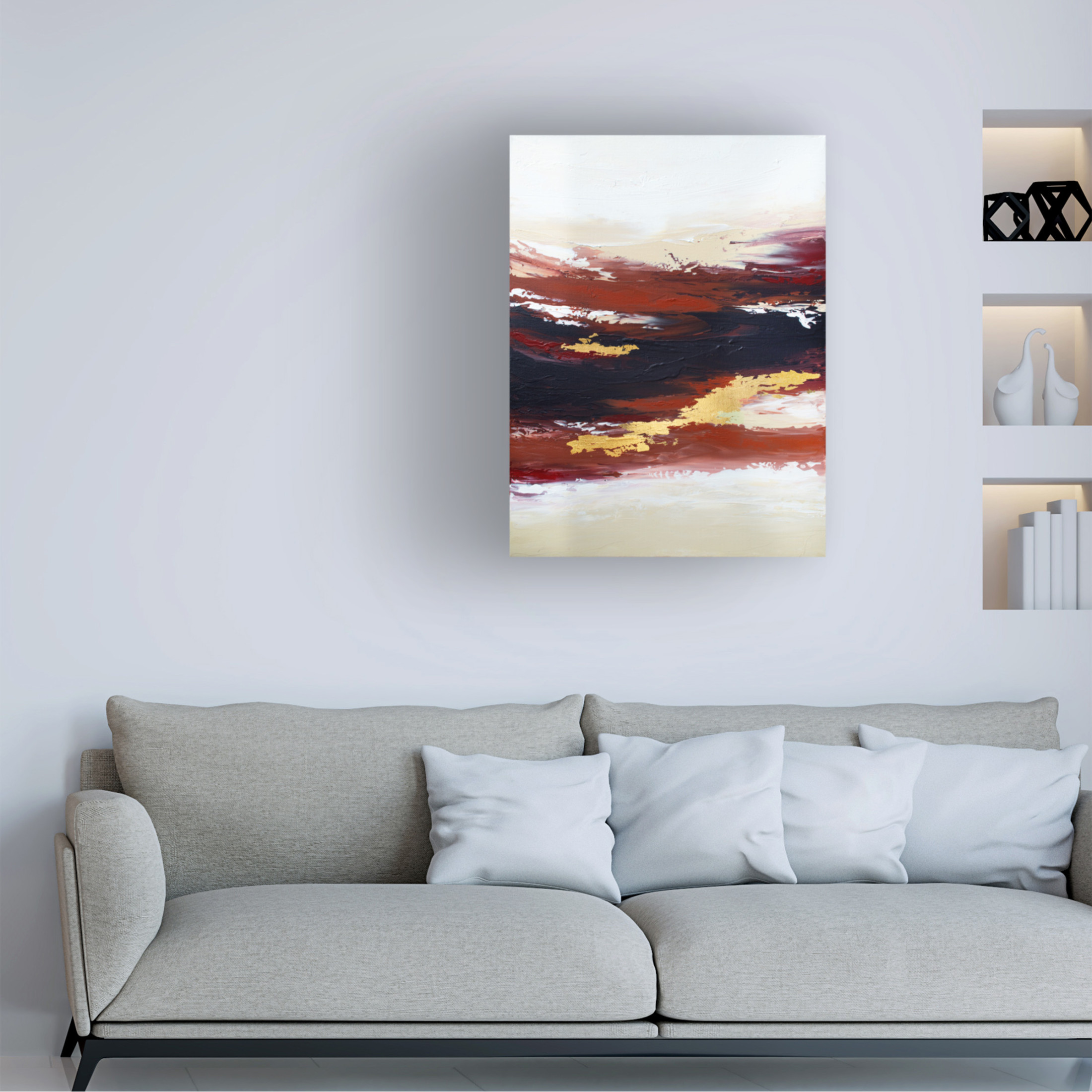 Trademark Fine Art Alyson Storms Abstract Sunset 3 Canvas Wall Art
