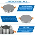 thumbnail image 4 of Uxcell 94mm / 3.7" Diameter Spring Ceiling Hole Cover Plate, 3 Pack Downlight Hole Trim Wall Mount Decorative Cap Access Panel for 2.2-3.4" Round Ceiling and Wall Openings, Dark Gray, 4 of 7