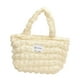 thumbnail image 5 of Bolso de mano para mujer, tipo hobo, ligero y cómodo, ideal para compras de viaje. blanco, 5 of 9