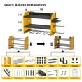 thumbnail image 5 of CRST Power Tool Organizer Wall Mount with Charging Station, Cordless Drill Holder with 8-Outlet Power Strip, Modular Garage Organization Storage Rack Shelf, DIY Pegboard, Gift for Men, Yellow, 5 of 6
