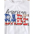 thumbnail image 5 of nvzhuang Independence Day Infant Romper Baby Boys Girls Contrast Color Letter Print Short Sleeve Crew Neck Jumpsuits Summer Bodysuits, 5 of 8