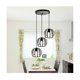 thumbnail image 2 of Lámpara colgante geométrica de metal negro, estilo industrial moderno con cable colgante de altura ajustable para cocina, comedor, sala de estar, fácil instalación con accesorios incluidos, 2 of 5
