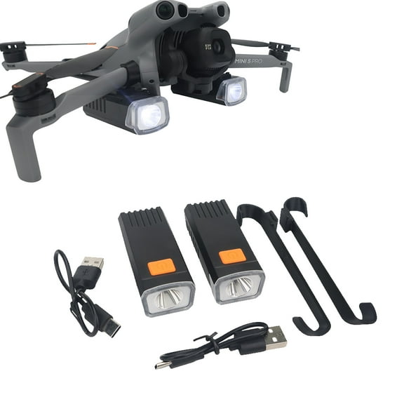 Headlight Drone Night Searchlight for DJI Mini 5 Pro, Night Fill Light with Height Increasing Mount Bracket Holder,Drone Search Light Accessories