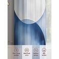 thumbnail image 6 of Abstract Stitching Sheer Curtains 108 Inches Long 2 Panels Blue White Circular Gradient Light Filtering Semi Sheer Window Curtains Drapes for Bedroom Living Room 52"x108", 6 of 7