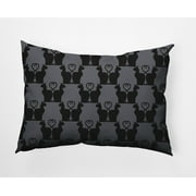Simply Daisy 14" x 20" Cat Clowder Indoor/Outdoor Polyester Throw Pillow, Steel Gray
