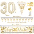 thumbnail image 3 of SPECOOL 30th Birthday Decorations, Sand White Gold 30th Happy Birthday Banner with Balloons, Men Women 30 Years Old Birthday Backdrop Yard Signs Thirty Birthday Decor Supplies, 3 of 7