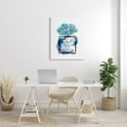 thumbnail image 2 of The Stupell Home Decor Watercolor Fashion Perfume Bottle with Blue Flowers Canvas Wall Art, 2 of 6