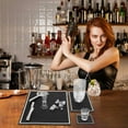 thumbnail image 1 of pstuiky Bar Counter Drainmat Antislip Waterproof Pvc Mat for Glasses & Bottles Quick-Dry Cup Mat Easy Clean Square Bar Mat Multi-Use Kitchen & Home Countertop Protector, 1 of 3