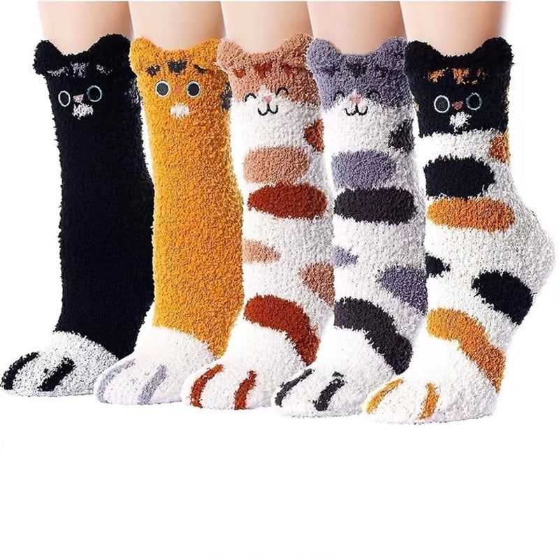 Fluffy Socks Winter Fuzzy Socks For Women Fleece-Lined Slipper