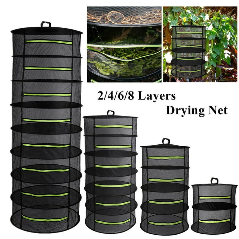 Herb Drying Rack Net 4 Layer Herb Dryer Mesh Hanging Dryer Racks