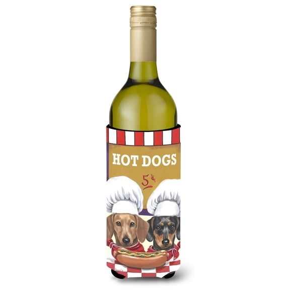Carolines Treasures PPP3083LITERK 24 oz Dachshund Hot Dog Stand Wine Bottle Hugger