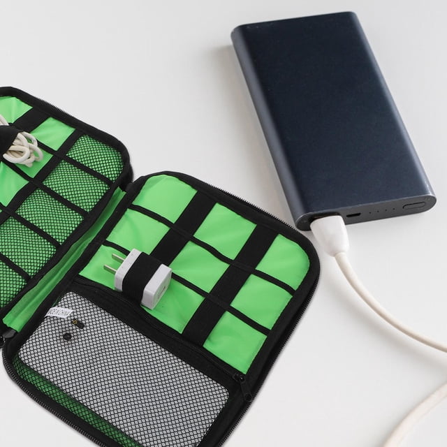 IDEANATEGRATE Organizador De Cables De Viaje Negro En Tela Oxford Impermeable Para Accesorios Electrónicos