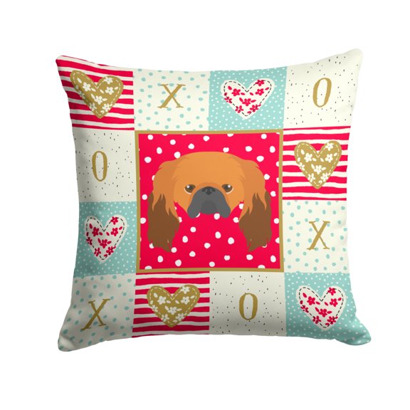 Pekingese Love Fabric Decorative Pillow