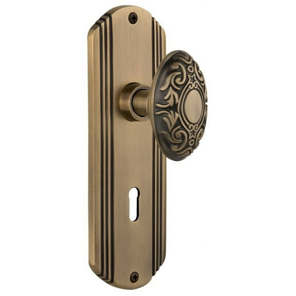 Nostalgic Warehouse Decvic_Psg_234_Kh Vintage Victorian Solid Brass Passage Door Knob Set