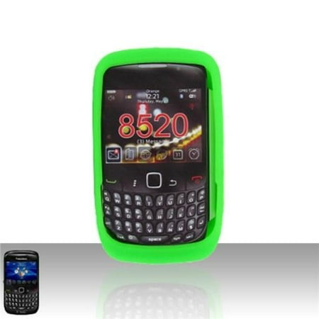 Insten For Blackberry Curve 8520/8530 PREMIUM Silicon Case - Neon Green