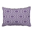 thumbnail image 1 of BOSDECO Housse de Coussin Motif Hexagonal Géométrique Violet 20x30 Pouces, 1 of 1