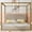 Beige, variant on MODERNLUXE Upholstery King Size Canopy Bed with Headboard, Beige