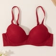 thumbnail image 5 of Nmnitkp Bras for Women Underwire Push Up Bra Back Smoothing Seamless T-Shirt Bra Adjustable Straps Four-Row Back Closure Plus Size Everyday Comfort Bra for All-Day Wear Red,L, 5 of 8