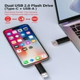 thumbnail image 2 of 128GB USB TYPE C Thumb Drive USB 3.0 Swivel Design 2-in-1 Type-C Memory Stick for Android Smartphone, Computer, MacBook, Tablet, PC (USB3.0128GB 10Pack Black), 2 of 6