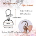 thumbnail image 3 of Swivel Clasps Lanyard Snap Hook, 3/4 Inch Metal Lobster Claw Clasp for Jewelry Making 20pcs Keychain Clip Hook with D Rings for Purse Hardware Sewing Craft Project Silver (20pcs Silver), 3 of 5