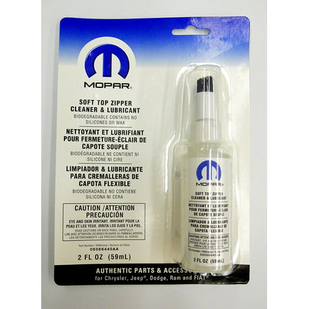 JEEP WRANGLER SOFT TOP ZIPPER CLEANER LUBE OEM By