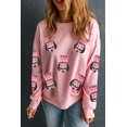 thumbnail image 3 of Women's Pink Sequin Nutcracker Graphic Drop Shoulder Christmas Sweatshirt - [ZhiHiMeRi] | (US 20-22)2XL, 3 of 6