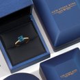thumbnail image 5 of Gem Stone King 10K Yellow Gold London Blue Topaz and Lab Grown Diamond Engagement Ring for Women | 1.36 Cttw | Cushion 6MM | Gemstone November Birthstone | Size 7, 5 of 6