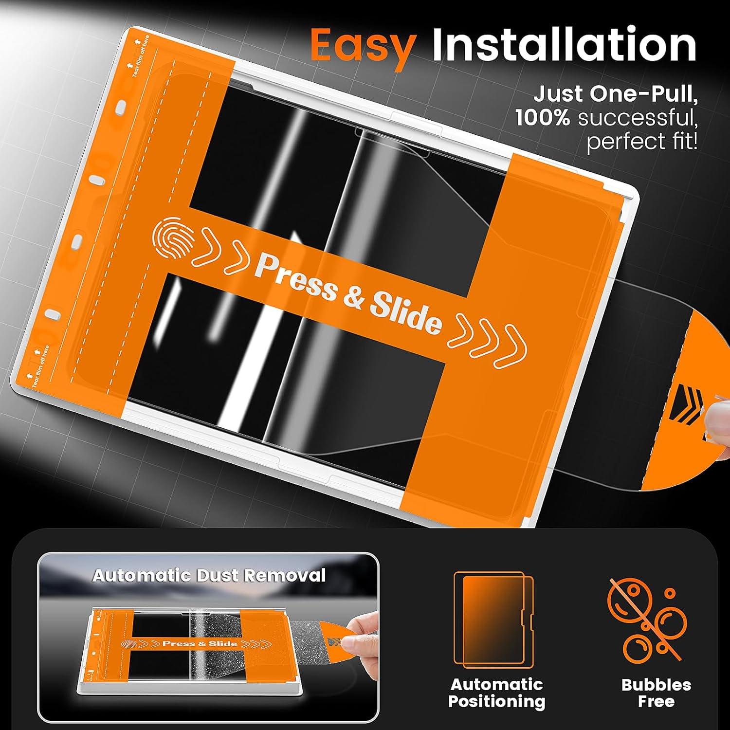 2 Pack Screen Protector for iPad Pro M4/M5 [13 inch] .(2024)/(2025),9H+ Tempered Glass film with Easy-Install box,Apple Pencil Compatible,Bubble Free,HD Clarity,Scratch Resistant