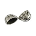 thumbnail image 6 of Large Pewter Caps Flower Focal Beads Jewelry Making Findings 20, 6 of 7