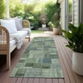 thumbnail image 5 of Addison Rugs Chantille Indoor/Outdoor Transitional Squares Green Washable Runner Rug, 2'3" x 7'6", 5 of 5