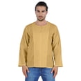 thumbnail image 1 of Atasi Kurta à Manches Longues pour Hommes en Coton Slub Uni à Col Rond Chemise Ethnique-6380, 1 of 7