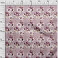 thumbnail image 2 of oneOone Rayon Rose Pink Fabric Florals Dress Material Fabric Print Fabric By The Yard 56 Inch Wide, 2 of 6
