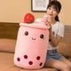 thumbnail image 5 of Nueva llegada Fruta de dibujos animados burbuja taza de té juguetes de peluche la vida Real Boba comida con succión de peluche almohada suave cojín abrazo Decoración, 5 of 5